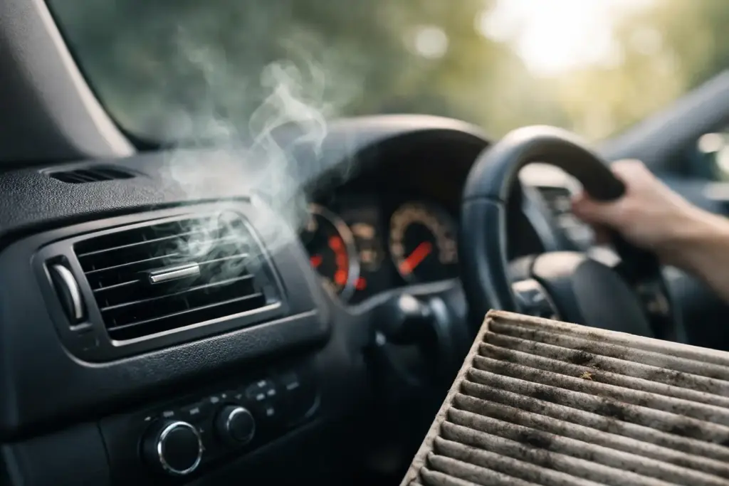 Warum riecht die Klimaanlage muffig im Auto?